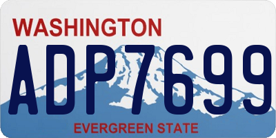 WA license plate ADP7699