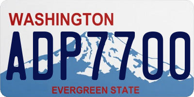 WA license plate ADP7700
