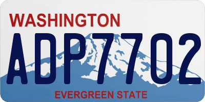 WA license plate ADP7702