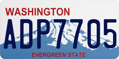 WA license plate ADP7705