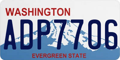 WA license plate ADP7706