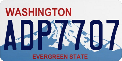 WA license plate ADP7707