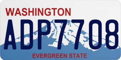 WA license plate ADP7708