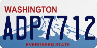 WA license plate ADP7712