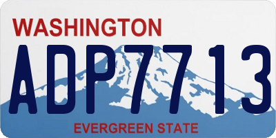 WA license plate ADP7713