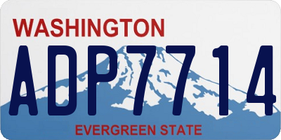 WA license plate ADP7714