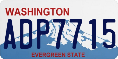 WA license plate ADP7715