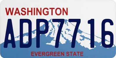 WA license plate ADP7716