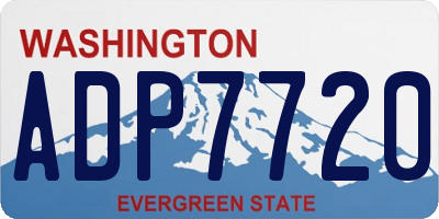 WA license plate ADP7720