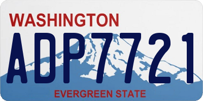 WA license plate ADP7721
