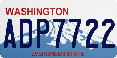 WA license plate ADP7722