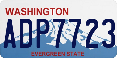 WA license plate ADP7723