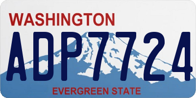 WA license plate ADP7724