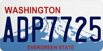 WA license plate ADP7725