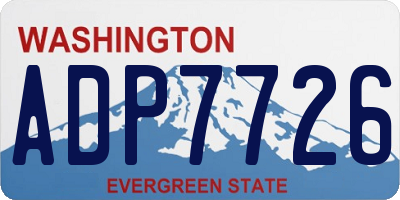 WA license plate ADP7726