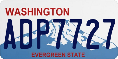 WA license plate ADP7727