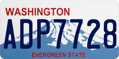 WA license plate ADP7728
