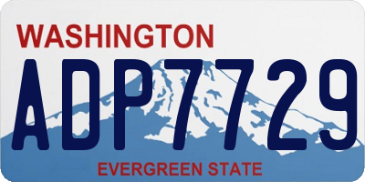 WA license plate ADP7729