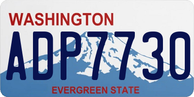 WA license plate ADP7730
