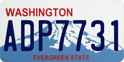 WA license plate ADP7731
