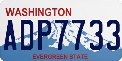 WA license plate ADP7733