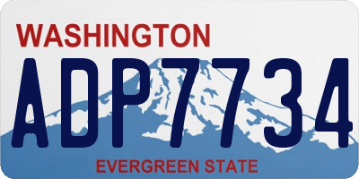 WA license plate ADP7734