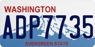 WA license plate ADP7735