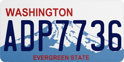WA license plate ADP7736