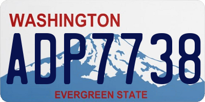 WA license plate ADP7738