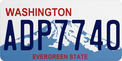 WA license plate ADP7740