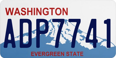WA license plate ADP7741