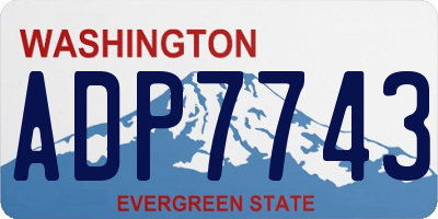 WA license plate ADP7743