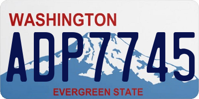 WA license plate ADP7745