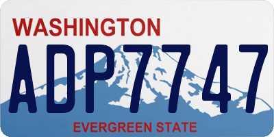 WA license plate ADP7747