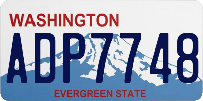 WA license plate ADP7748