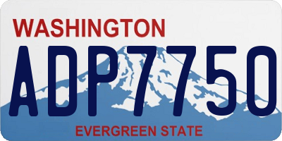 WA license plate ADP7750
