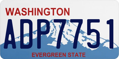 WA license plate ADP7751
