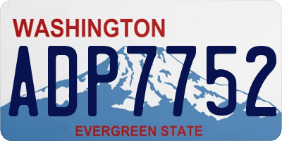 WA license plate ADP7752