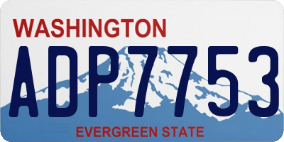WA license plate ADP7753