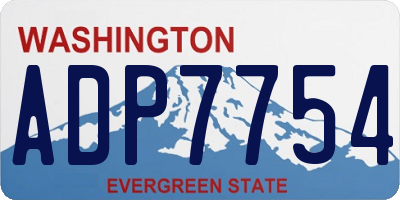 WA license plate ADP7754