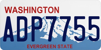 WA license plate ADP7755