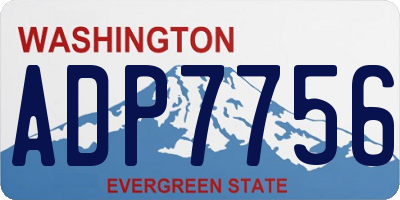 WA license plate ADP7756