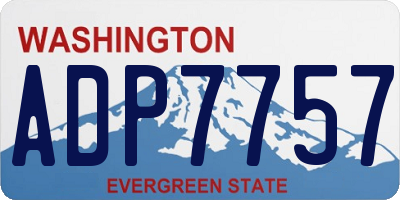 WA license plate ADP7757