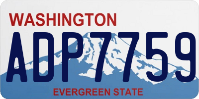 WA license plate ADP7759