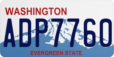 WA license plate ADP7760