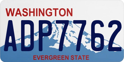 WA license plate ADP7762