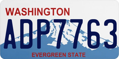 WA license plate ADP7763