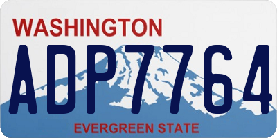 WA license plate ADP7764