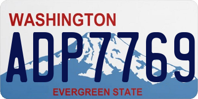 WA license plate ADP7769