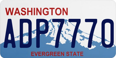 WA license plate ADP7770